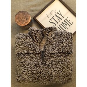 Comfy Sherpa fleece quarter zip